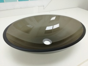 Стъклена мивка Bella Brown