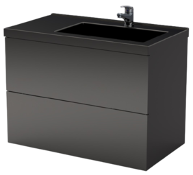 PVC МЕБЕЛ ЗА БАНЯ PORTO 80 R BLACK