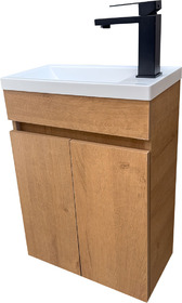 Малък дървесен шкаф за баня от ПВЦ Mini 43 Corbridge W