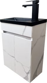 МЕБЕЛ ЗА БАНЯ MINI 43 MARBLE BLACK