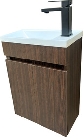 Малък дървесен шкаф за баня от ПВЦ Mini 43 Venge W