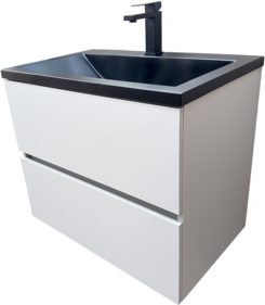 Сива Мебел за баня Mila 70 Gray Black