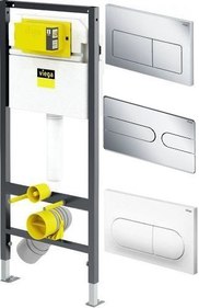 Структура за вграждане Viega Prevista Dry Бял и Хром бутони