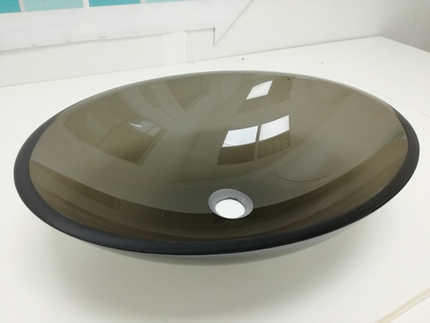 Стъклена мивка Bella Brown