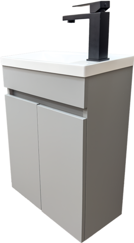 Малък шкаф за баня от ПВЦ Mini 43 Gray W