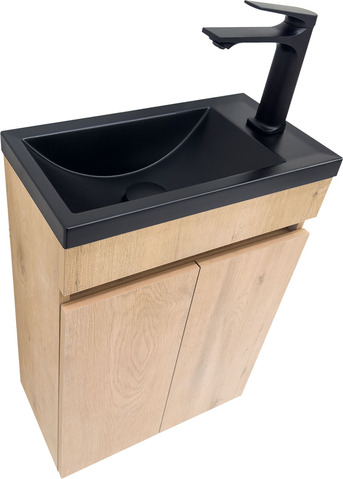 Малък шкаф за баня от ПВЦ Mini 43 OAK B