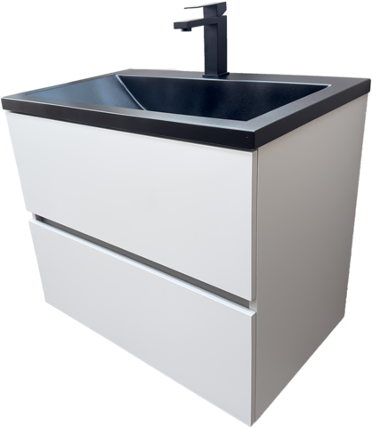 Сива Мебел за баня Mila 70 Gray Black