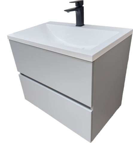 Мебел за баня с две чекмеджета Mila 70 Gray W