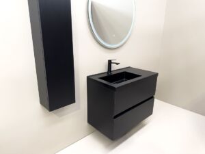 PVC МЕБЕЛ ЗА БАНЯ PORTO 80 L BLACK