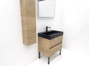 Среден размер стоящ шкаф за баня светло дърво FLORENCE 70 OAK B