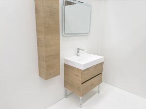 Подов дървесен шкаф за баня с чекмеджета Florence 70 OAK W