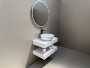 Плотове за баня от ПВЦ бял мат 50x40