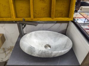 ПВЦ плот за мивка тип купа бетон 50х40