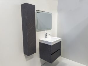 Сив мат шкаф за баня 60см Cremona Concrete W