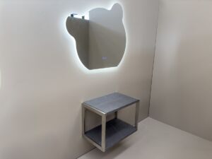 PVC МЕБЕЛ ЗА БАНЯ SOFIA CONCRETE С ИНОКС РАМКА