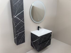 Мебел за баня с две чекмеджета Mila 70 Noir W