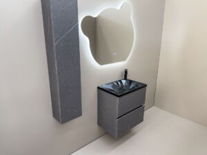 PVC МЕБЕЛ ЗА БАНЯ DIAMANTE 60 CONCRETE BLACK