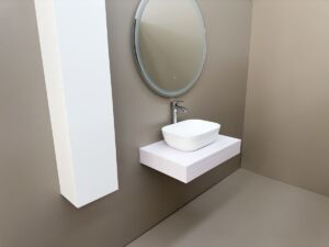 Бял PVC плот в комплект с бяла мивка Denisa 60x42