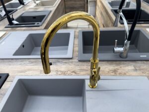 Златен кухненски смесител за кухня Blandini Tirol Gold
