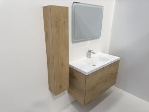Голяма мебел за баня светъл орех Siena 100 OAK W