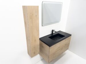 Голяма мебел за баня дърво дъб, светъл орех Siena 100 OAK B