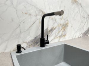 Кухненски черен смесител Blandini Steel Black