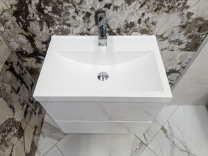 Водоустойчив шкаф за баня от ПВЦ с чекмеджета FORLI 60 W