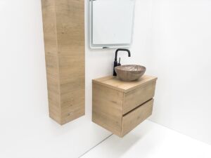 Шкаф за баня в цвят дъб сонома от ПВЦ с две чекмеджета TOP Oak
