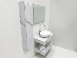 Плотове за баня от ПВЦ като мрамор 50x40