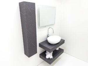 Плотове за баня от ПВЦ сив мат бетон 50x40
