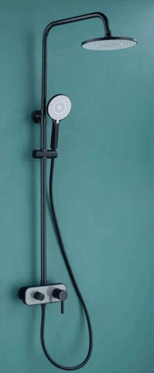 Черен душ за баня чучур и пита Blandini Pleasure Rain Black