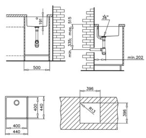 Кухненска мивка Teka Linea 40х40