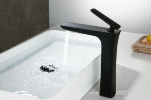 Черен смесител за баня Blandini Ventana L Black