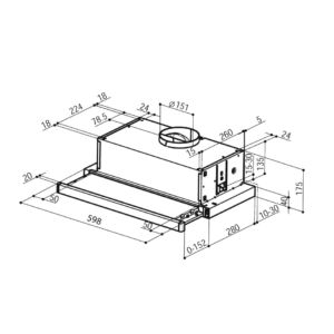 Аспиратор Eurolux Faber Flexa 400 инокс