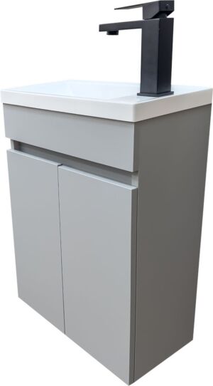 Малък шкаф за баня от ПВЦ Mini 43 Gray W