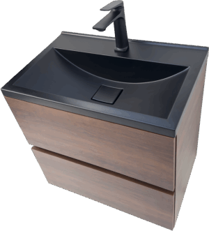 Компактен дървесен шкаф за баня FORLI 60 Cherry B