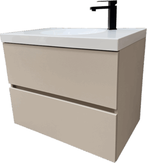 Водоустойчива мебел за баня от PVC Palermo 75 Latte W