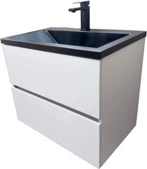 Сива Мебел за баня Mila 70 Gray Black