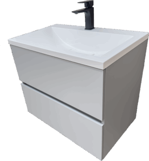 Мебел за баня с две чекмеджета Mila 70 Gray W