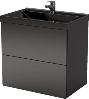 Компактен черен шкаф за БАНЯ FORLI BLACK 60