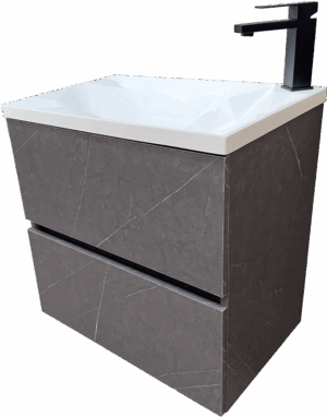 PVC МЕБЕЛ ЗА БАНЯ DIAMANTE 60 CONCRETE WHITE