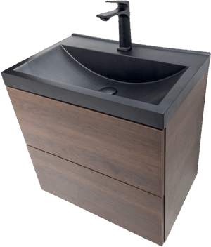 Компактен дървесен шкаф за баня FORLI 60 Cherry B