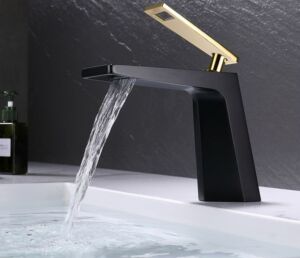 Черен смесител за баня Blandini Flip S Black/G