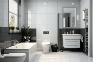 Чисто бели плочки за баня 60х120 Brilliant White