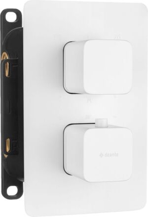 Бяла душ система с термостат Deante Box Quadro Bianco