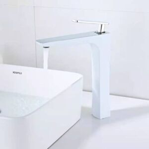 Бял смесител за мивка Blandini Ventana L
