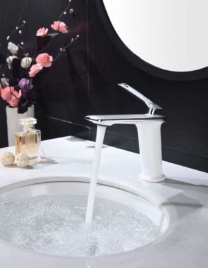Бял смесител за баня Blandini Alure S W/CH