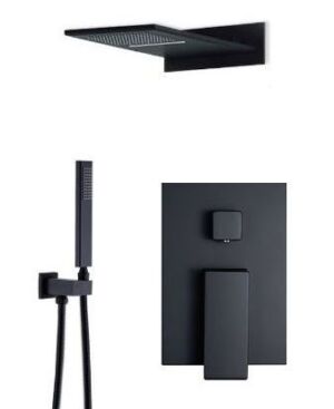 Черна душ система за вграждане Blandini Brass Black