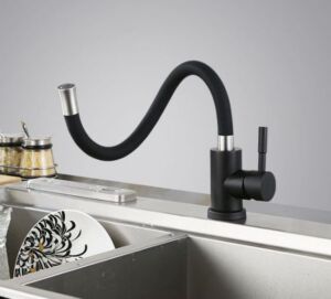 Черен кухненски смесител Blandini Oliver Black