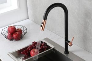 Черен смесител с подвижен душ Blandini Retio Bl/ Rose